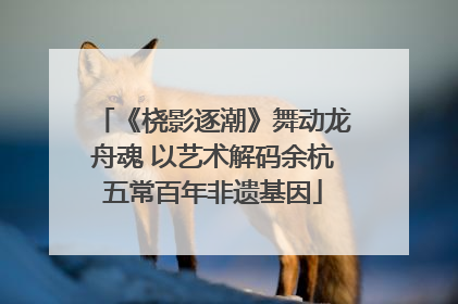 《桡影逐潮》舞动龙舟魂 以艺术解码余杭五常百年非遗基因