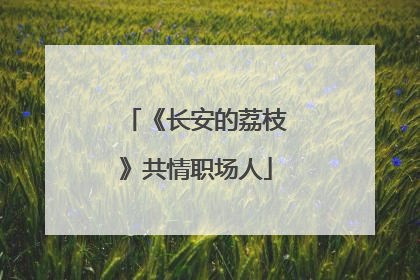 《长安的荔枝》共情职场人