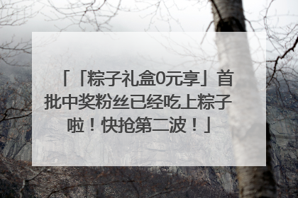 「粽子礼盒0元享」首批中奖粉丝已经吃上粽子啦！快抢第二波！