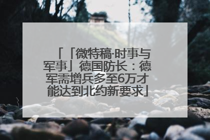 「微特稿·时事与军事」德国防长：德军需增兵多至6万才能达到北约新要求
