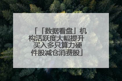 「数据看盘」机构活跃度大幅提升 买入多只算力硬件股减仓消费股