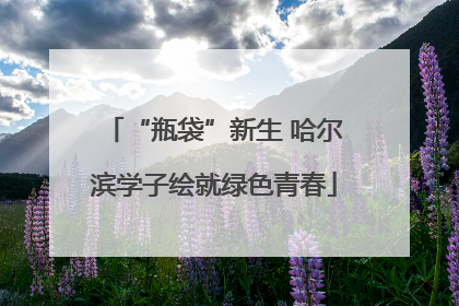 “瓶袋”新生 哈尔滨学子绘就绿色青春