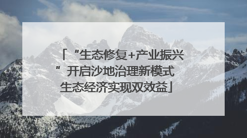 “生态修复+产业振兴”开启沙地治理新模式 生态经济实现双效益