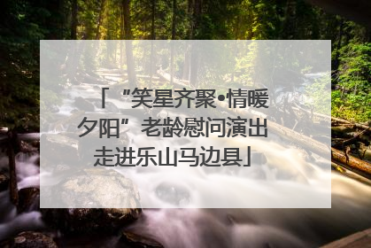 “笑星齐聚•情暖夕阳”老龄慰问演出走进乐山马边县