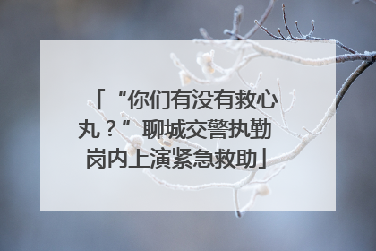 “你们有没有救心丸？”聊城交警执勤岗内上演紧急救助