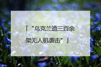 “乌克兰遭三百余架无人机袭击”