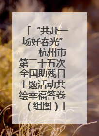 “共赴一场好春光”——杭州市第三十五次全国助残日主题活动共绘幸福答卷（组图）