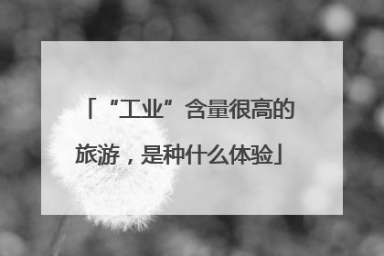 “工业”含量很高的旅游，是种什么体验