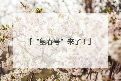 “氢春号”来了！