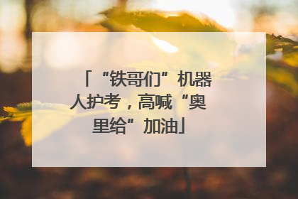 “铁哥们”机器人护考，高喊“奥里给”加油