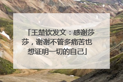 王楚钦发文：感谢莎莎，谢谢不管多痛苦也想证明一切的自己