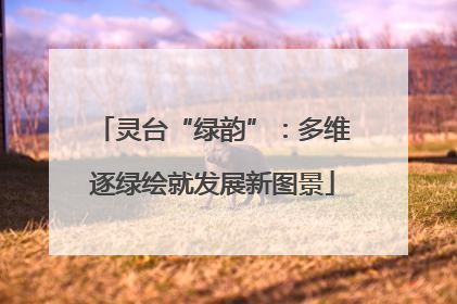 灵台“绿韵”：多维逐绿绘就发展新图景