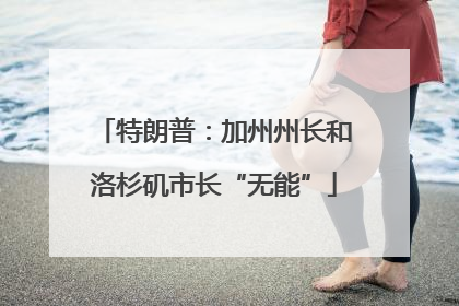 特朗普：加州州长和洛杉矶市长“无能”