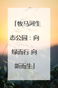 牧马河生态公园：向绿而行 向新而生