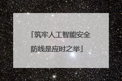 筑牢人工智能安全防线是应时之举