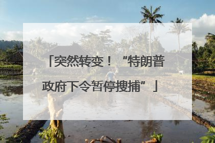 突然转变！“特朗普政府下令暂停搜捕”
