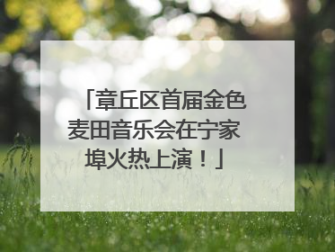 章丘区首届金色麦田音乐会在宁家埠火热上演！