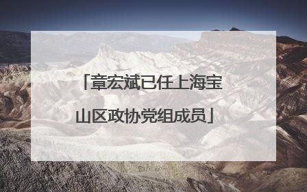 章宏斌已任上海宝山区政协党组成员