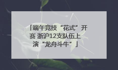 端午竞技“花式”开赛 浙沪12支队伍上演“龙舟斗牛”