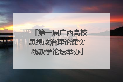 第一届广西高校思想政治理论课实践教学论坛举办