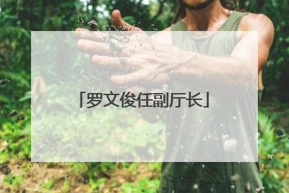 罗文俊任副厅长