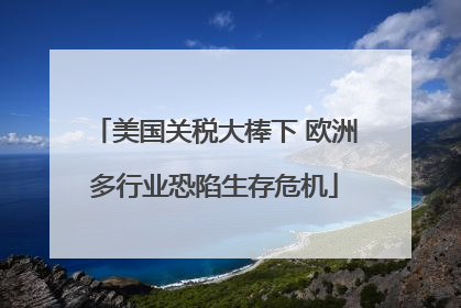 美国关税大棒下 欧洲多行业恐陷生存危机