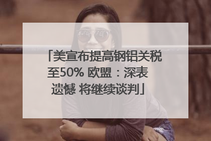 美宣布提高钢铝关税至50% 欧盟：深表遗憾 将继续谈判