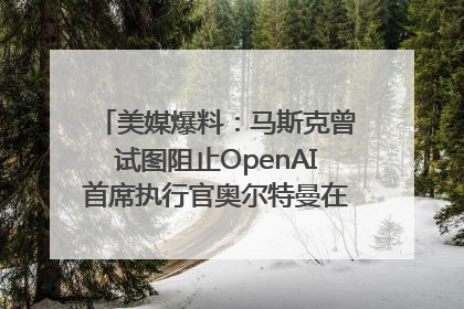 美媒爆料：马斯克曾试图阻止OpenAI首席执行官奥尔特曼在中东的AI交易