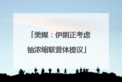 美媒：伊朗正考虑铀浓缩联营体提议