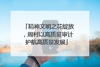 精神文明之花绽放，周村以高质量审计护航高质量发展