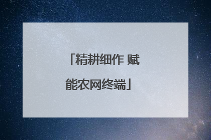 精耕细作 赋能农网终端