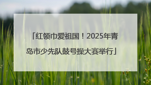 红领巾爱祖国！2025年青岛市少先队鼓号操大赛举行