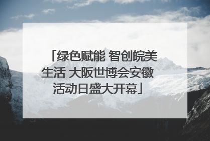 绿色赋能 智创皖美生活 大阪世博会安徽活动日盛大开幕