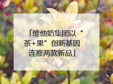 维他奶集团以“茶+果”创新基因连推两款新品