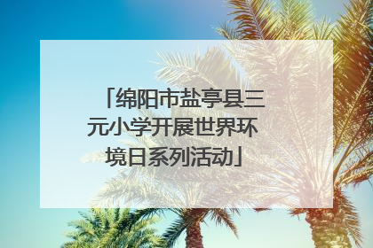 绵阳市盐亭县三元小学开展世界环境日系列活动