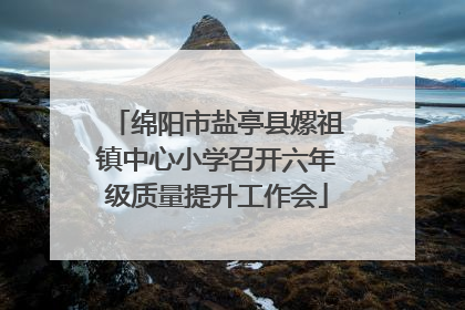 绵阳市盐亭县嫘祖镇中心小学召开六年级质量提升工作会