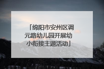 绵阳市安州区调元路幼儿园开展幼小衔接主题活动