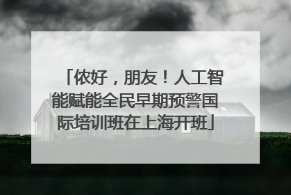 侬好，朋友！人工智能赋能全民早期预警国际培训班在上海开班