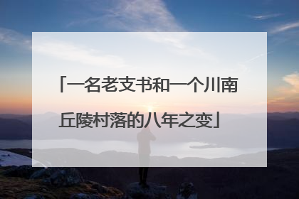 一名老支书和一个川南丘陵村落的八年之变