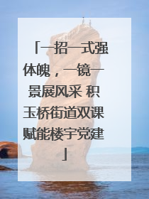 一招一式强体魄，一镜一景展风采 积玉桥街道双课赋能楼宇党建