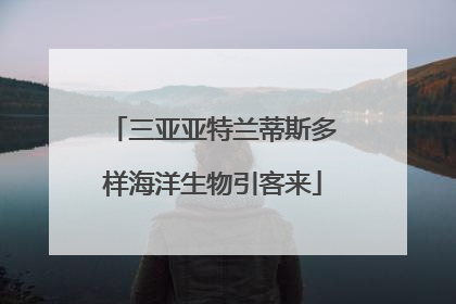三亚亚特兰蒂斯多样海洋生物引客来