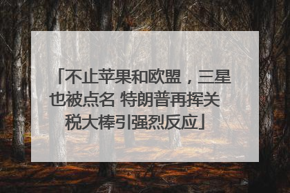 不止苹果和欧盟，三星也被点名 特朗普再挥关税大棒引强烈反应