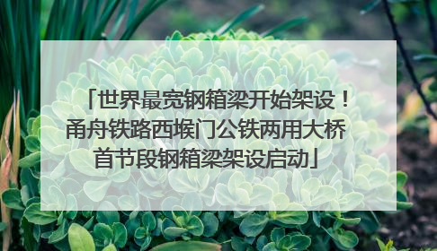 世界最宽钢箱梁开始架设！甬舟铁路西堠门公铁两用大桥首节段钢箱梁架设启动