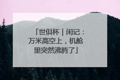 世俱杯｜闲记：万米高空上，机舱里突然沸腾了