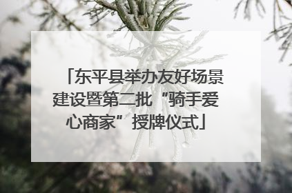东平县举办友好场景建设暨第二批“骑手爱心商家”授牌仪式
