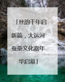 丝韵千年启新篇，大运河蚕桑文化嘉年华启幕