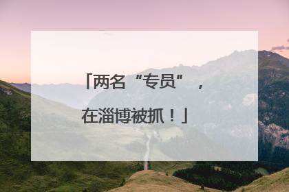 两名“专员”，在淄博被抓！