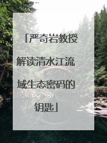 严奇岩教授解读清水江流域生态密码的钥匙