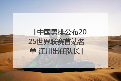 中国男排公布2025世界联赛首站名单 江川出任队长