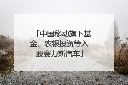 中国移动旗下基金、农银投资等入股赛力斯汽车